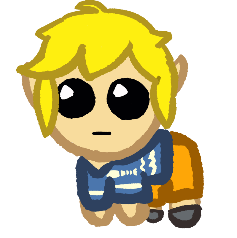 A picture of Super This Way's logo which is a funny version of Link from The Legend of Zelda: The Wind Waker